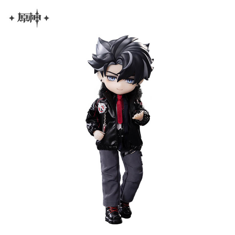 Genshin Impact Wriothesley Action Figure Doll Outfit & Face Plate Set
