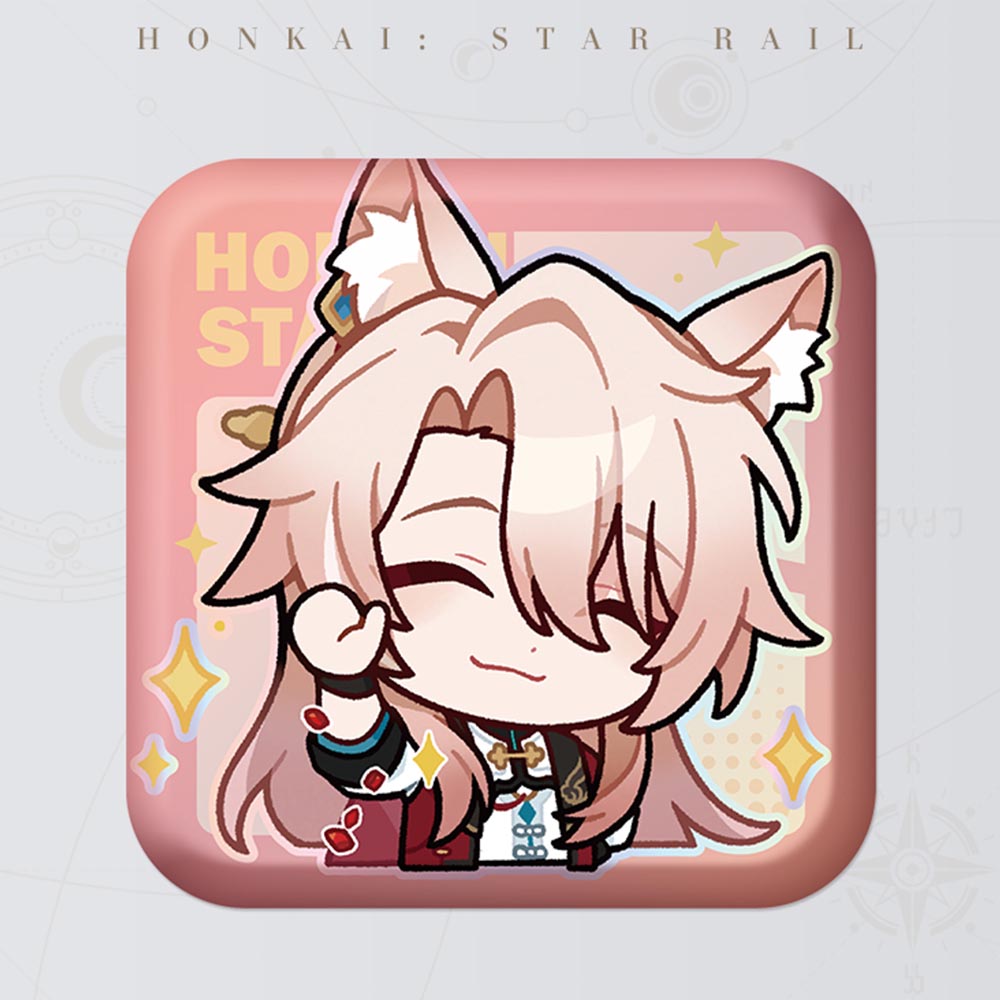 Honkai: Star Rail Square Cartoon Badges