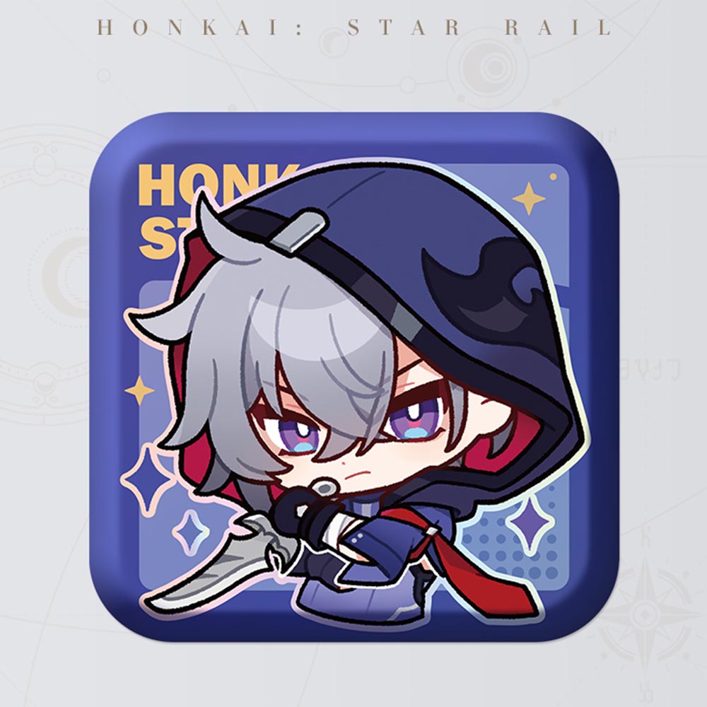 Honkai: Star Rail Square Cartoon Badges