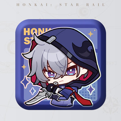 Honkai: Star Rail Square Cartoon Badges