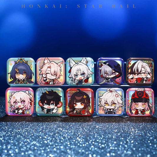 Honkai: Star Rail Square Cartoon Badges