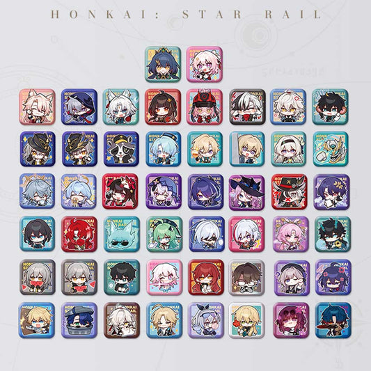 Honkai: Star Rail Square Cartoon Badges