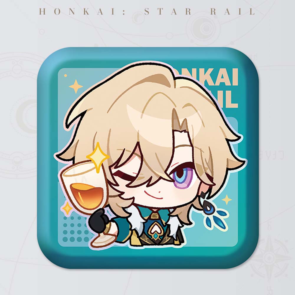 Honkai: Star Rail Square Cartoon Badges
