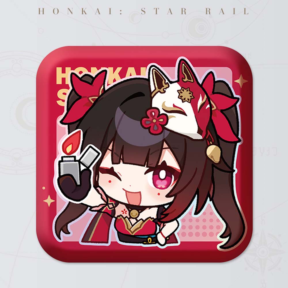 Honkai: Star Rail Square Cartoon Badges