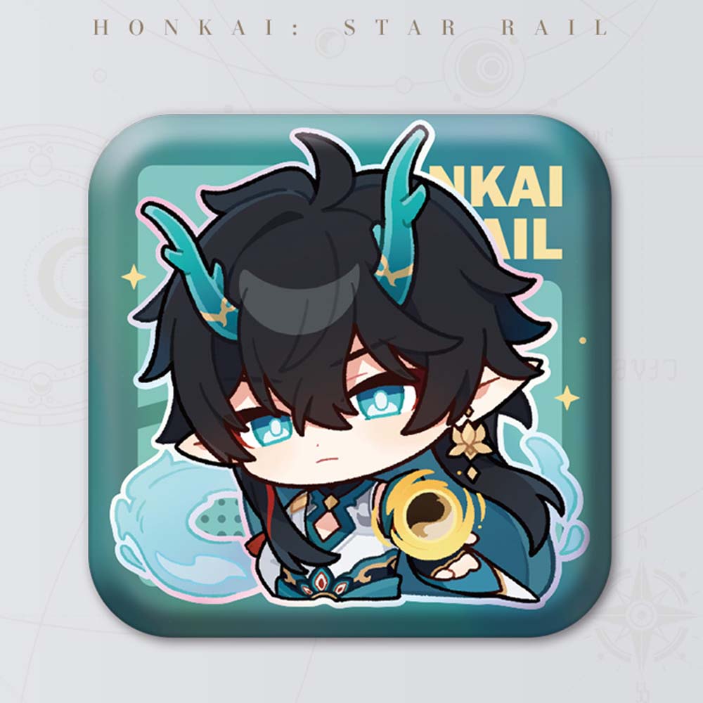 Honkai: Star Rail Square Cartoon Badges