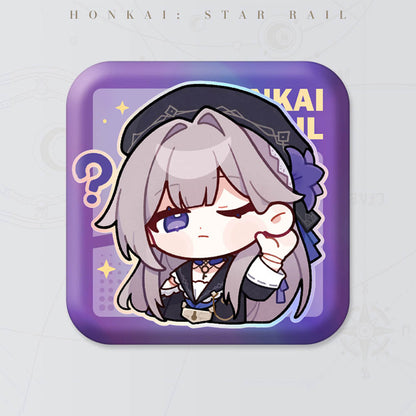 Honkai: Star Rail Square Cartoon Badges