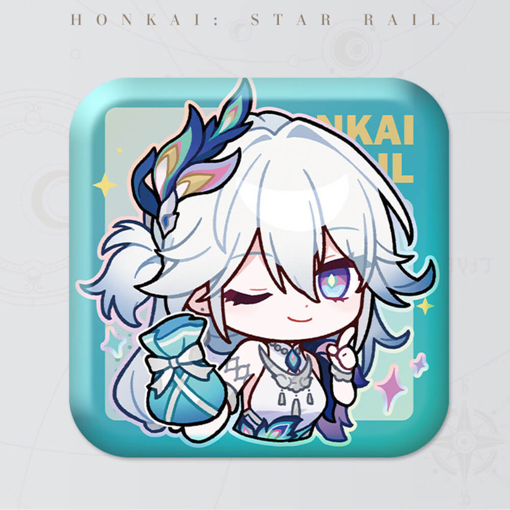 Honkai: Star Rail Square Cartoon Badges