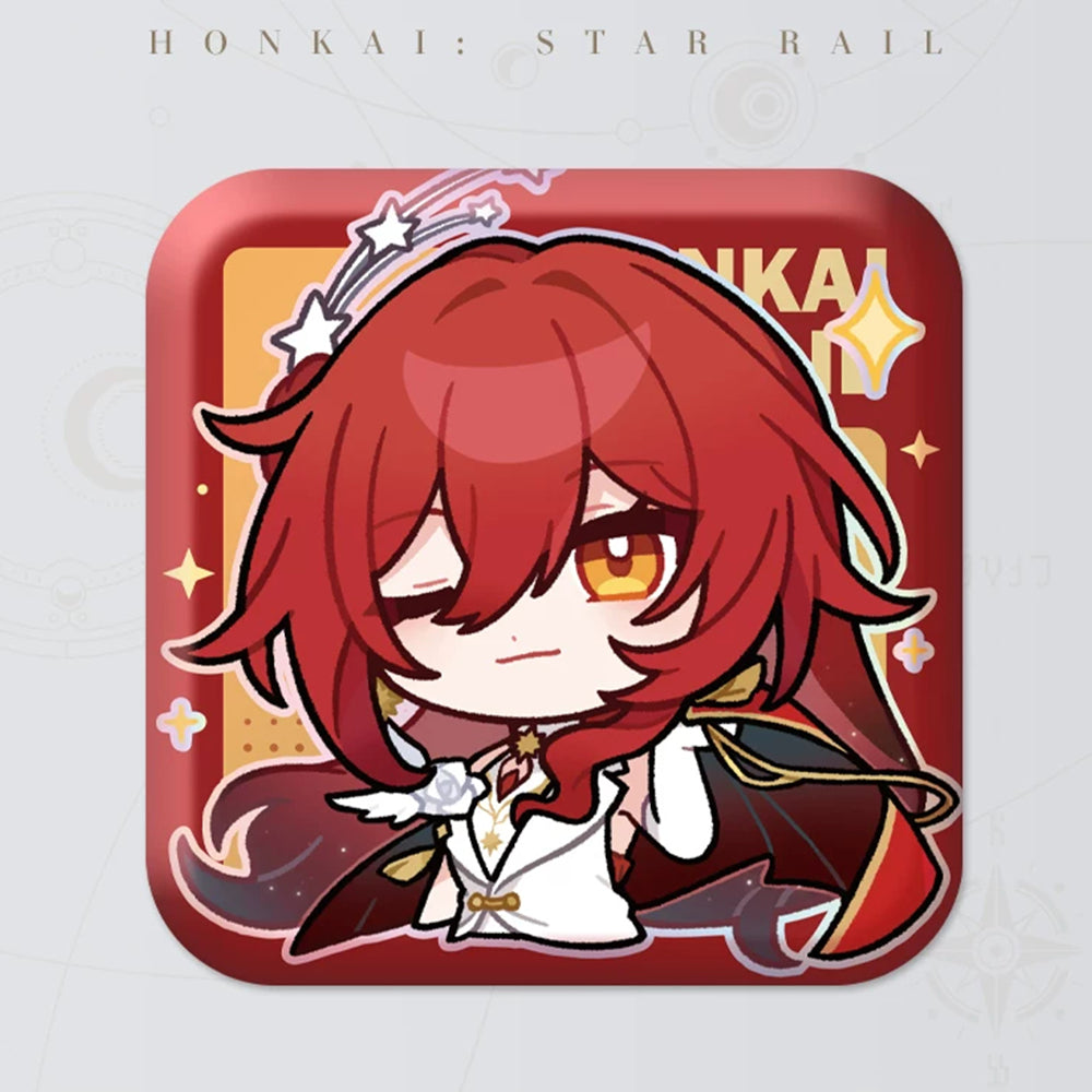 Honkai: Star Rail Square Cartoon Badges