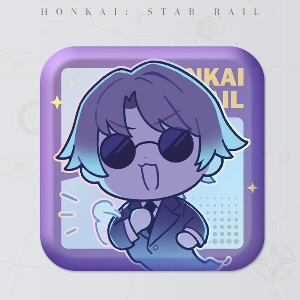 Honkai: Star Rail Square Cartoon Badges