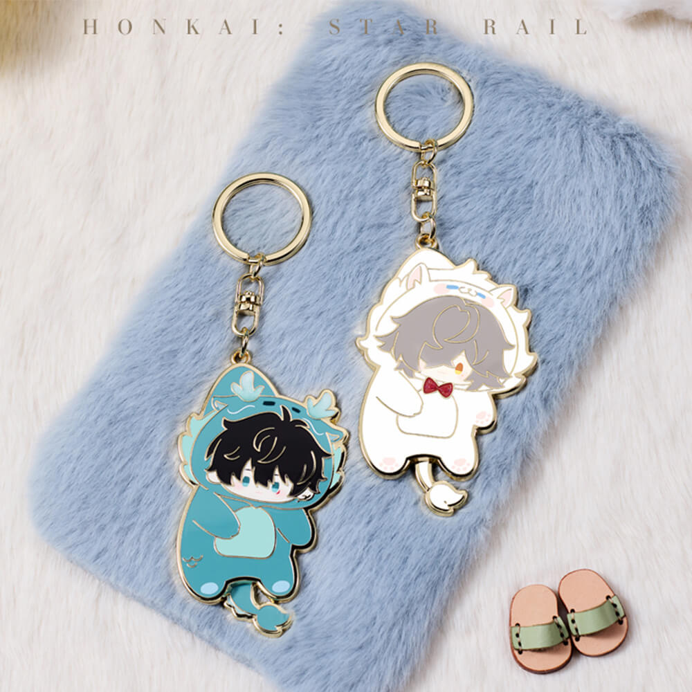 Honkai: Star Rail Boys Dormitory Series Q Version Metal Keychain
