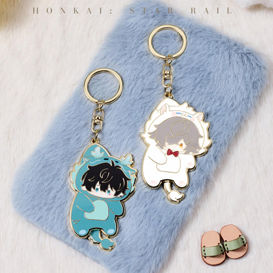 Honkai: Star Rail Boys Dormitory Series Q Version Metal Keychain