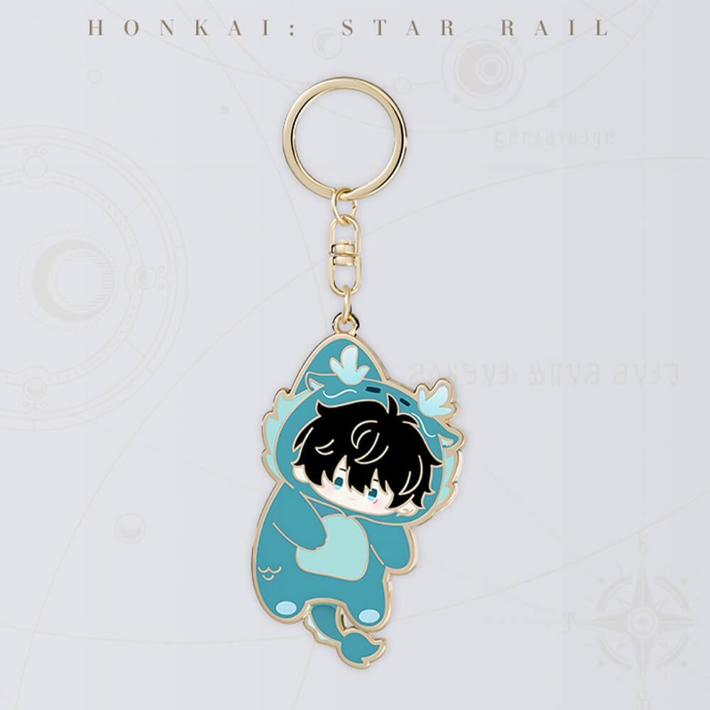Honkai: Star Rail Boys Dormitory Series Q Version Metal Keychain