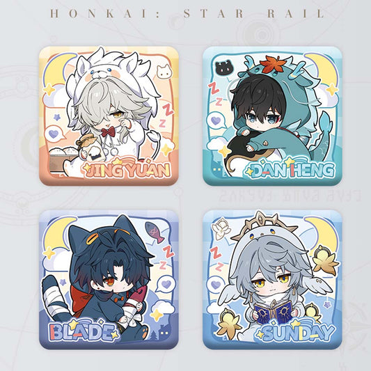 【 Pre order 】Honkai: Star Rail Boys Dormitory Series Q Version Square Badge