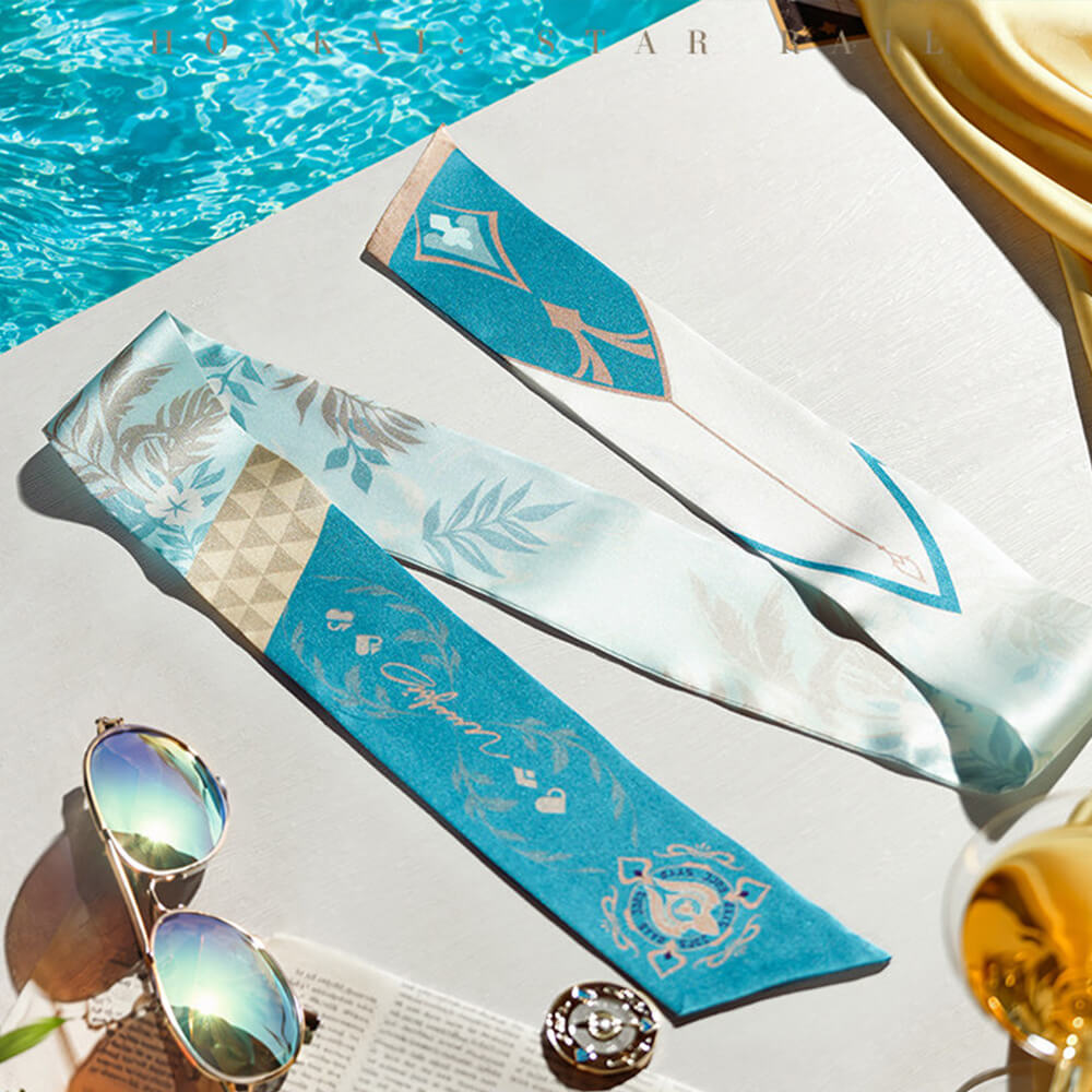 Honkai: Star Rail Character Impression Series Silk Scarf-Aventurine • Waveflair