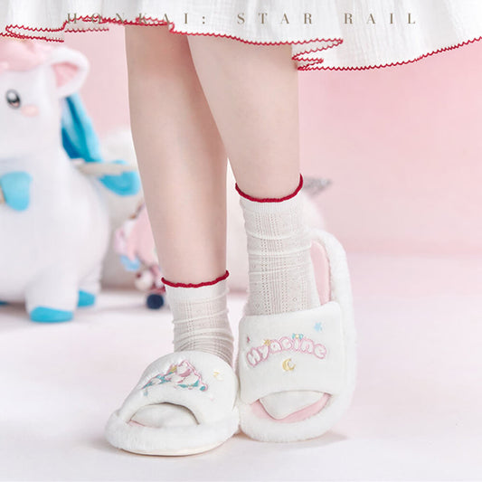 Honkai: Star Rail Hyacine Impression Series Plush Slippers