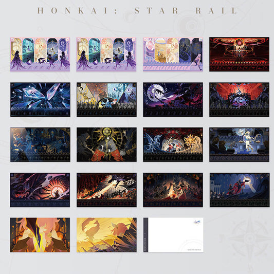 【 Pre order 】Honkai: Star Rail Silver Manuscript of Era Nova Series Postcard Set