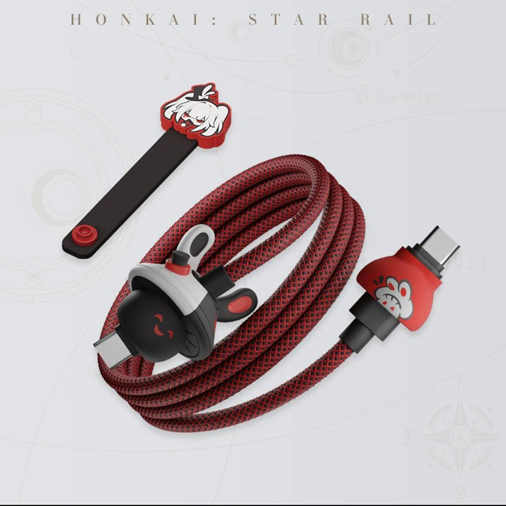 Honkai: Star Rail Straight Fire Unreal Banger Sparkle & Sparxie Series 100W Braided Charging Cable