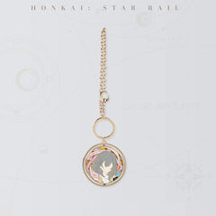 Honkai: Star Rail Trailblazer Writing Series Rotating Metal Keychain