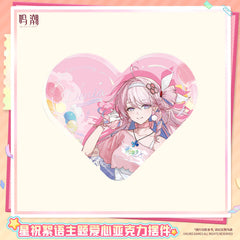 Wuthering Waves Pastel Wishes Themed Heart-Shaped Acrylic Ornament