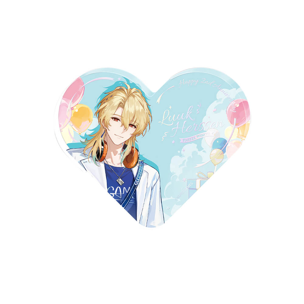 Wuthering Waves Pastel Wishes Themed Heart-Shaped Acrylic Ornament
