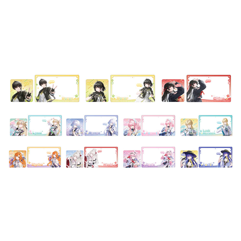 Wuthering Waves Two Yeah Series Badge & Acrylic Clear Card Set